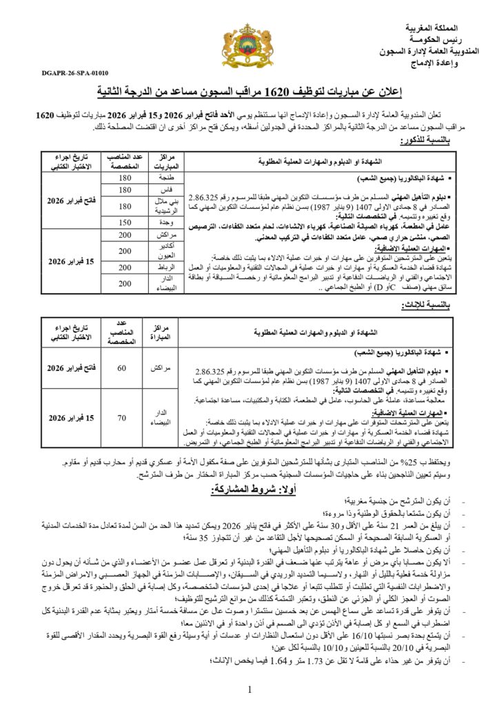 المندوبية العامة لإدارة السجون وإعادة الإدماج