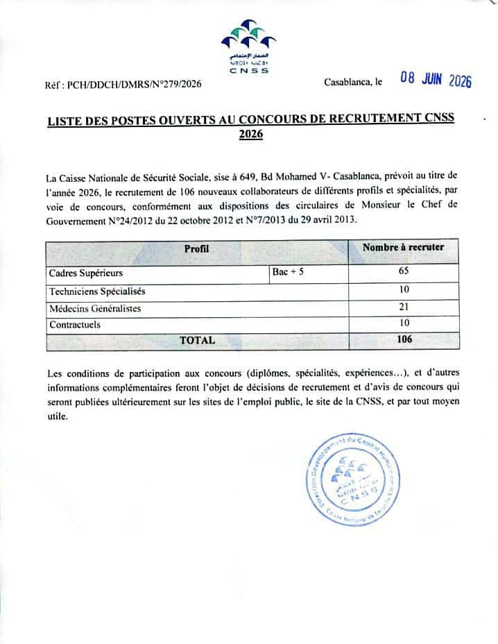 Concours CNSS 2026