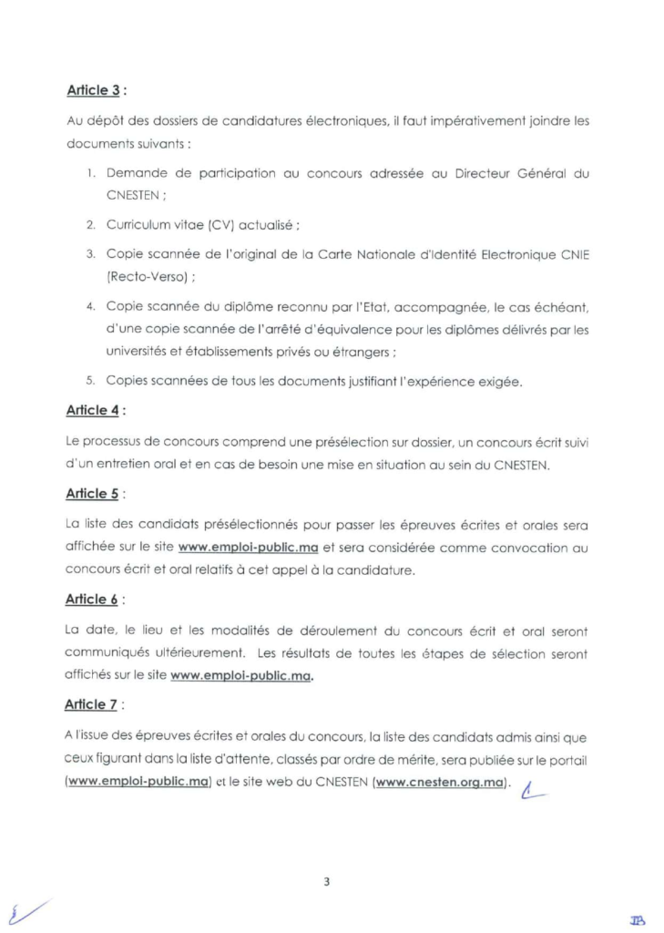 Concours CNESTEN 2026