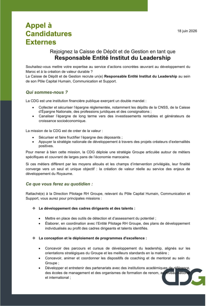 Concours CDG 2026