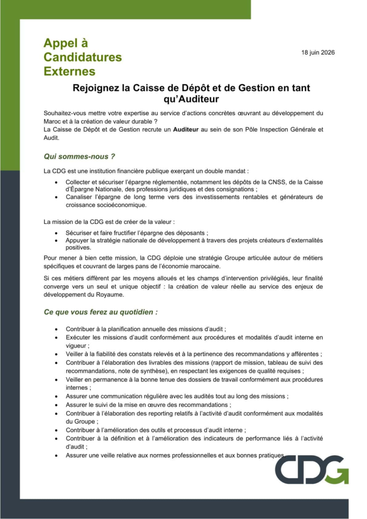 Concours CDG 2026
