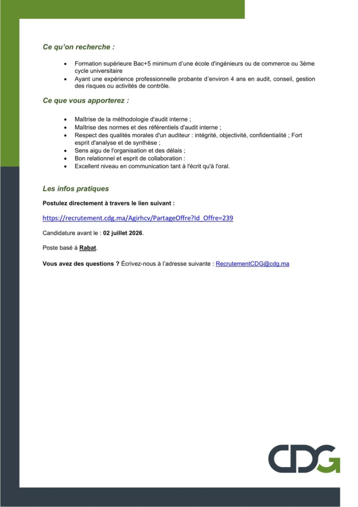 Concours CDG 2026